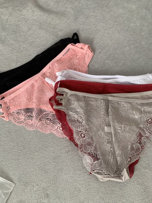 Zestaw majtek damskich koronkowych m-xl z paskamk