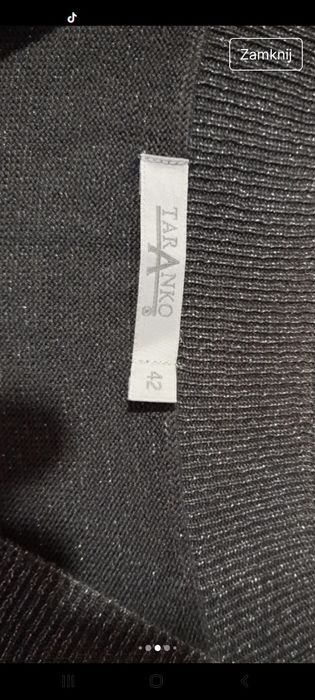 Kamizelka szara że srebrną nitką  L/XL Taranko