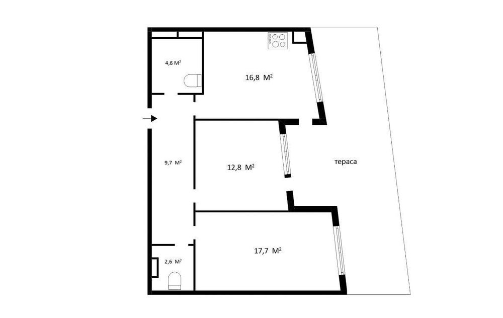 ЖК Італійський квартал | 2к квартира 74 м² | Газ | Тераса |Будинок введений | Оболонь - View 3