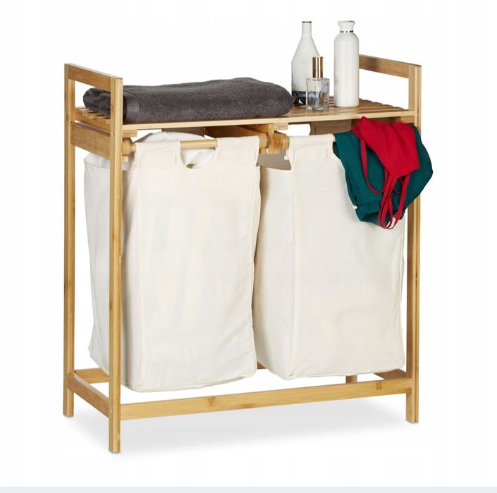 Kosz wolnostojący na pranie Costway 80l biały