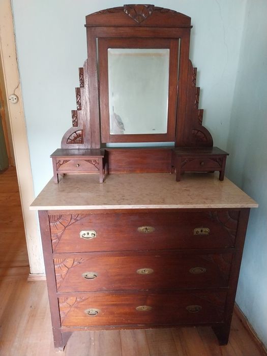 Tocador cómoda antigo com espelho