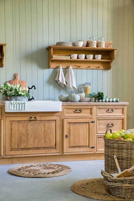 drewniana kuchnia w starym stylu - aneks kuchenny MEBLO-WOSK