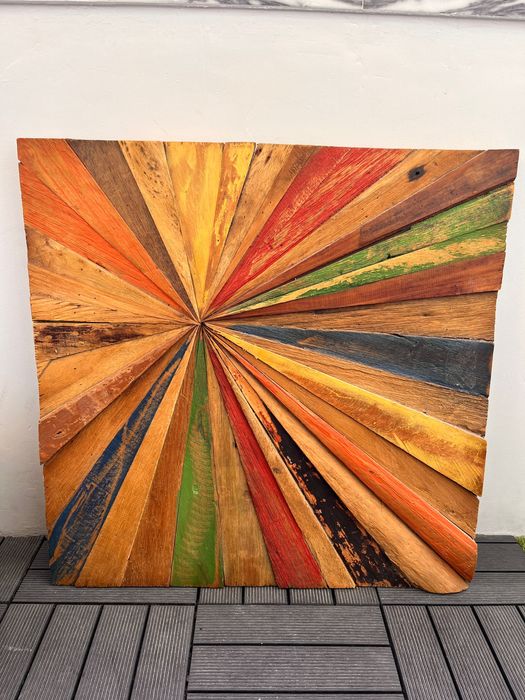 Quadro decorativo madeira reciclada