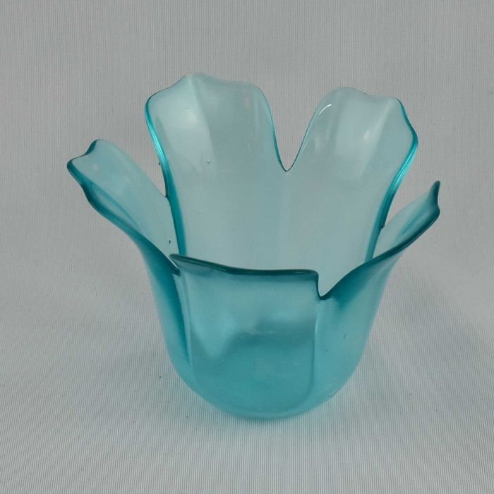 Taça em tons de azul em vidro Murano