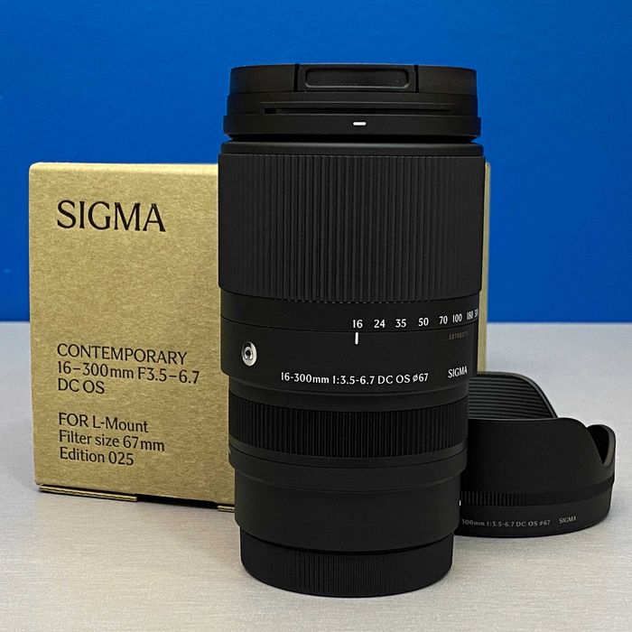 Sigma 16-300mm f/3.5-6.7 DC OS (L-Mount) - NOVA - 5 ANOS DE GARANTIA