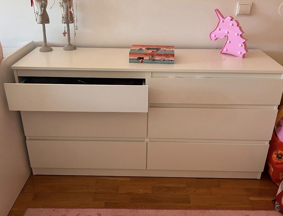 Cómoda IKEA KULLEN 6 Gavetas Branca