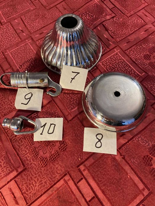 Хрустальные подвески и металические элементы чешской  люстры БОГЕМИЯ