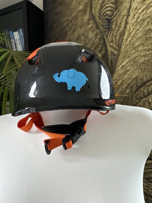 Kask dziecięcy Decathlon B'Twin 520 Robot Jr Pomarańczowy