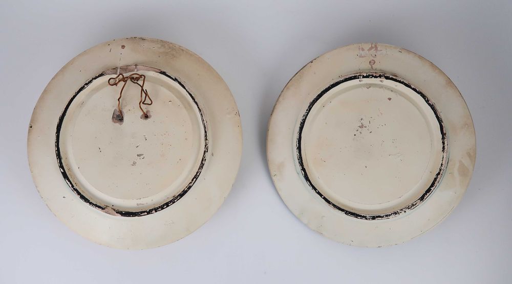 Par de pratos em faiança das Caldas / Barcelos - 19 cm