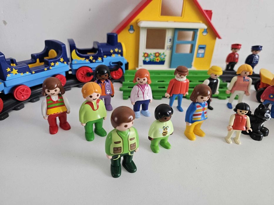 Playmobil - Dworzec Kolejka Pociąg zestaw figurki