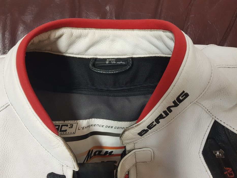 Blusão motard Bering em couro tamanho xl