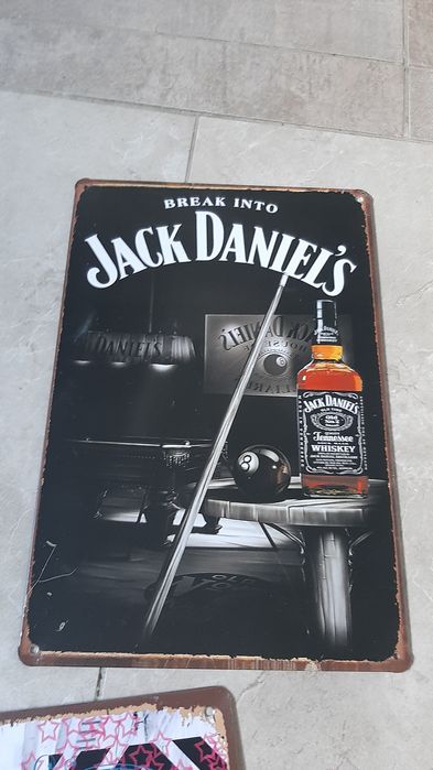 Blaszane obrazki,  grafiki, 3 sztuki