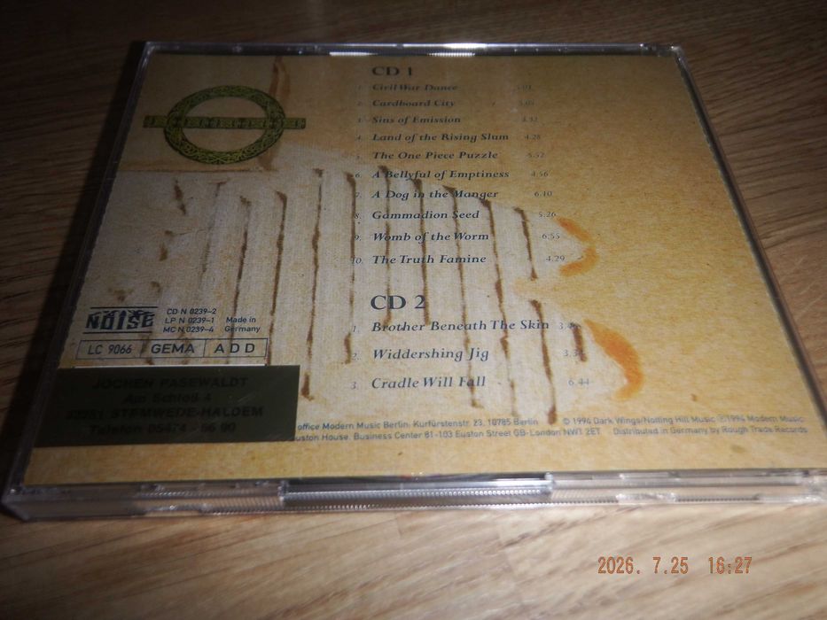 SKYCLAD - Prince of the poverty line   2 CD   LTD    1994