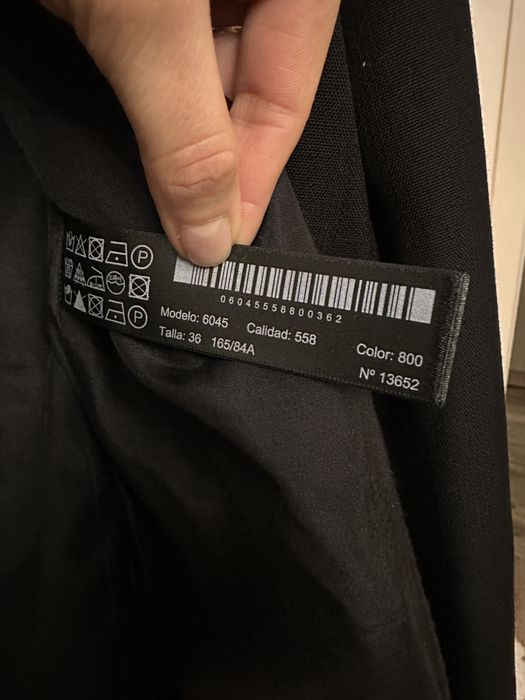 Піджак, блейзер, жакет чорний Massimo Dutti 36/ S