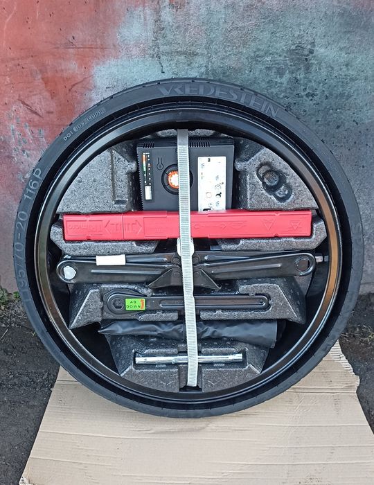 Докатка,запаска 195/70R20 Audi Q7,Q8,Etron,VW Touareg,5×112,Органайзер