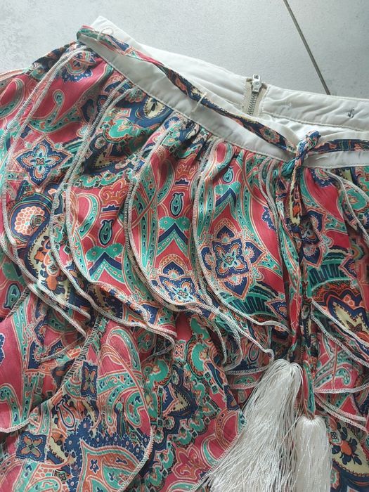 Spódniczka boho mini z halką rozm. S na lato