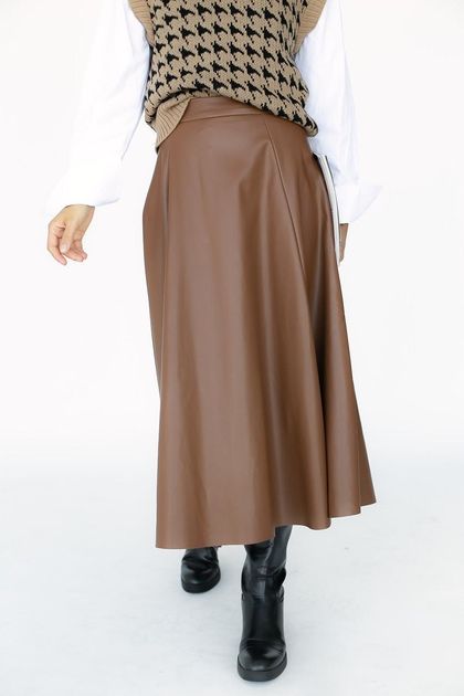 Спідниця екошкіри