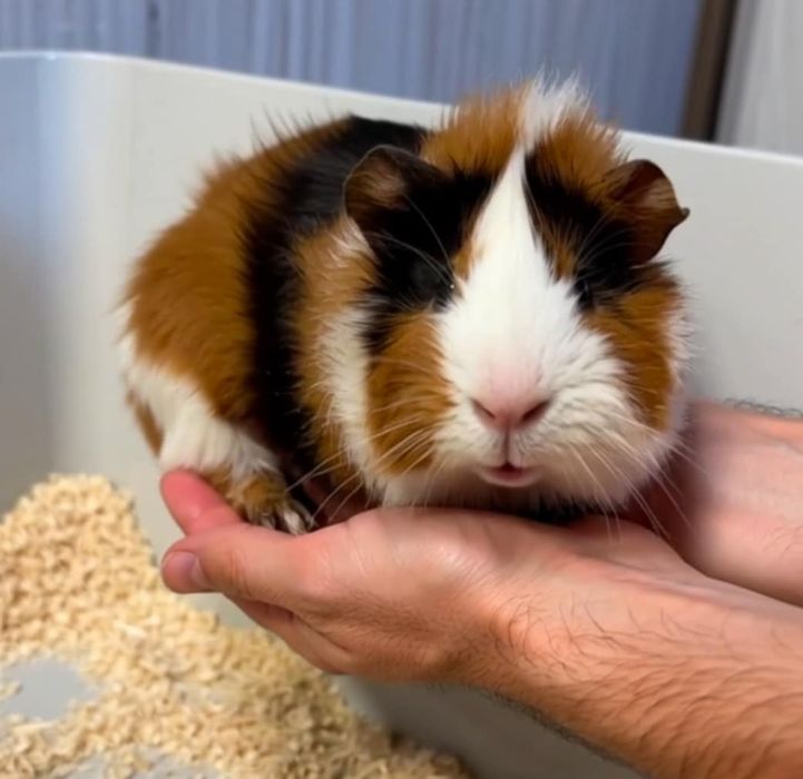 Młody samiec świnka morska kawia domowa hodowla domowa gryzoń