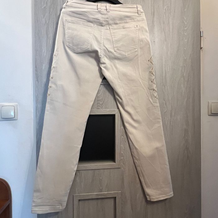 Spodnie jeansy jasny beż Reserved Denim M-38