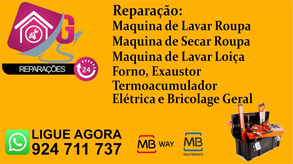 Reparação Máquina de Lavar Roupas e Loiças