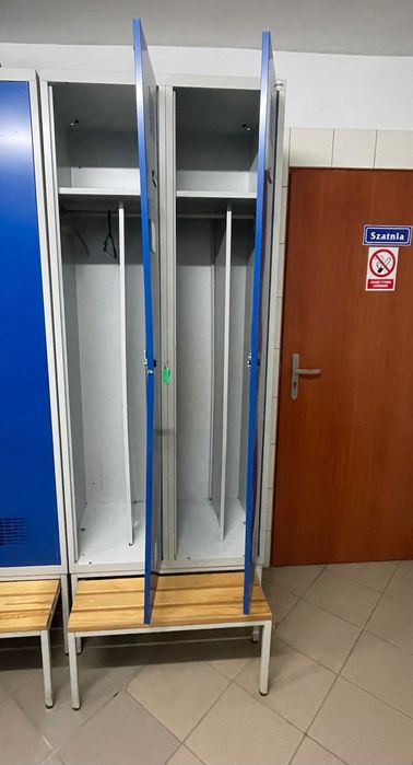 Szafki do przebieralni z ławką