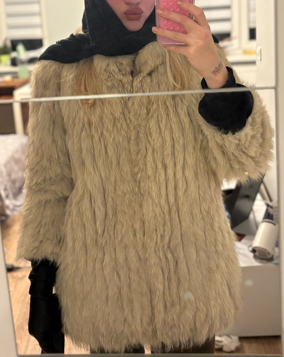 Futro naturalne z białego lisa S-M