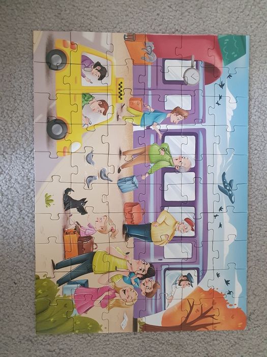 Пазли Dodo Транспорт. 4+. 60 шт кожен. Авто, автобус, потяг, тролейбус