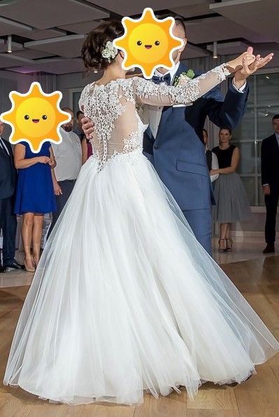 suknia ślubna, kolor-kość słoniowa, bardzo wygodna!