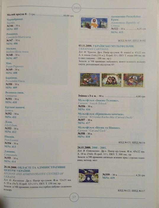 Каталог поштові марки 1992-2014.