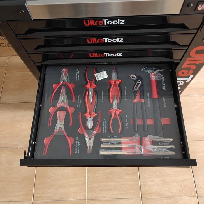 Carinho de ferramentas ultra toolz com 7 gavetas cheias