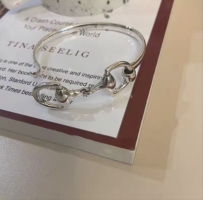 Браслет Gucci манжет трензель срібний