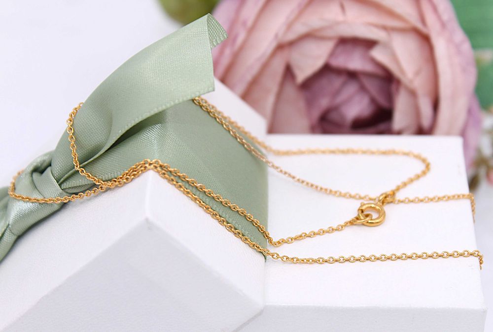 Złoty łańcuszek p.585/2,49g - splot Ankier