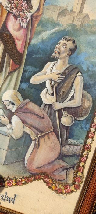 Quadro Rainha Santa Isabel peça de 1940 aceito proposta compra ou troc