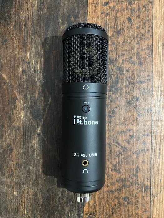 Microfone t.bone SC 420 USB Desktop-Set (bem cuidado e com pouco uso)