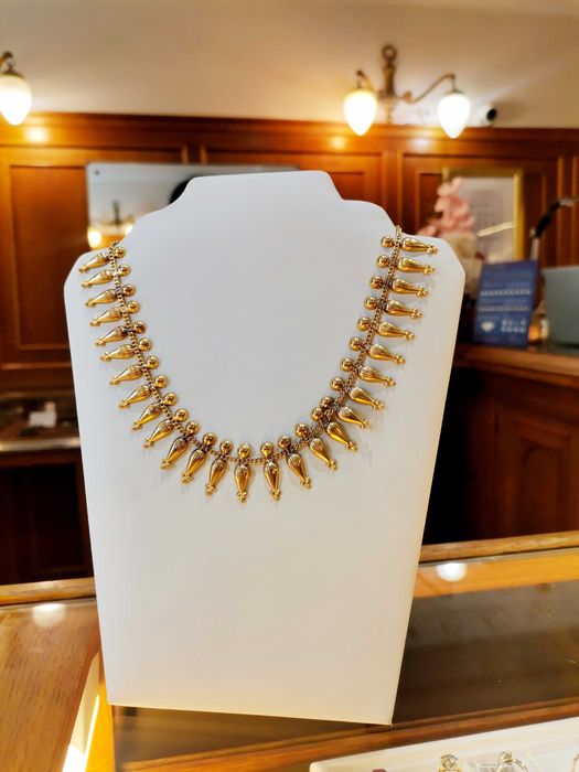 Złoty łańcuszek, kolia damska.