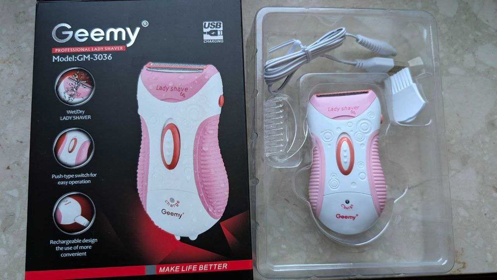 Golarka damska Geemy GM-3036 – prawie nowa, 10 zł