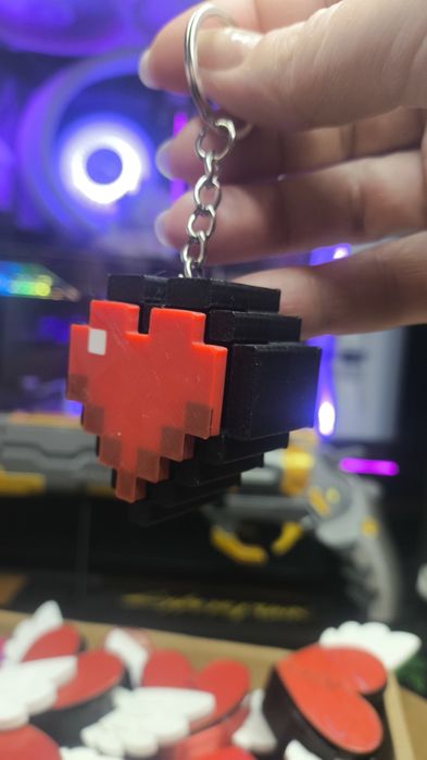 Breloki walentynkowe 3D Minecraft | 14 lutego | Prezent na Walentynki