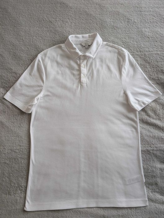 Biała elegancka bawełniana bluzka koszulka polo Autograph L