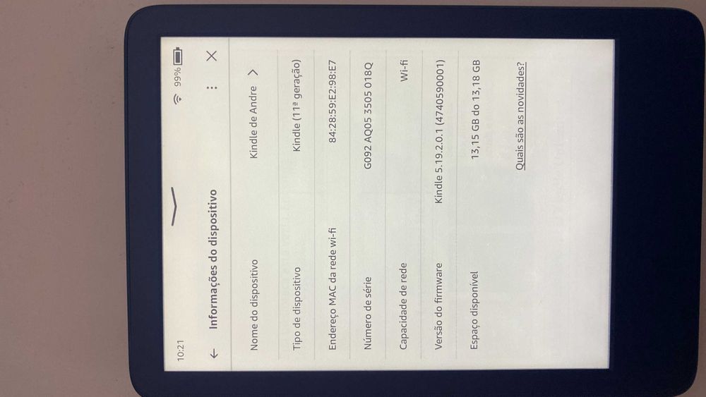 Kindle 11ª Geração 16GB | Muito bem conservado
