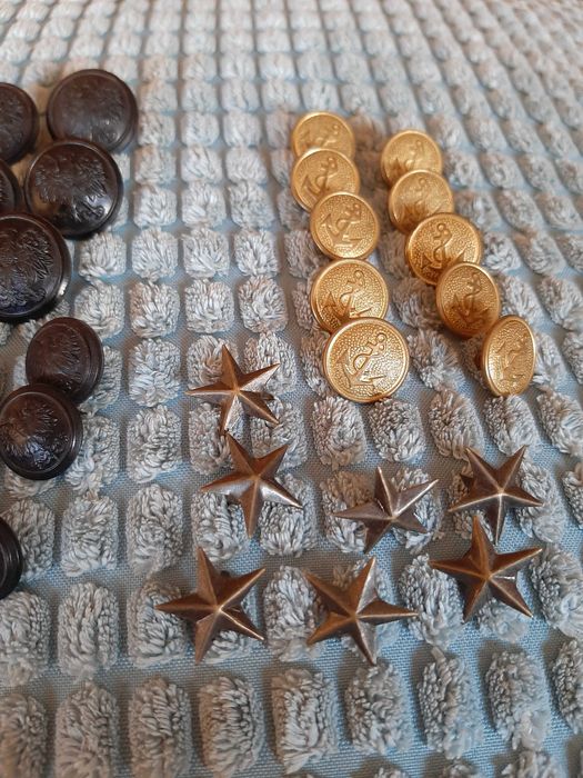 Gwiazdki Guziki Wojskowe PRL