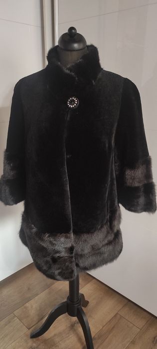 Futerko naturalne muflon norka czarne