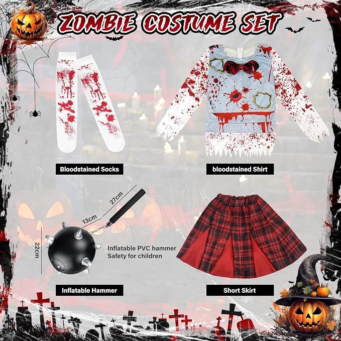 Strój kostium przebranie Halloween Karnawał Dziecięcy 110-125 cm 5-7 lat 9155