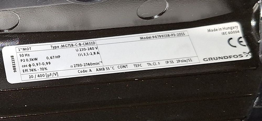 Grundfos cm - Bomba cm-3-5a 1x230v 0,87hp 1-1