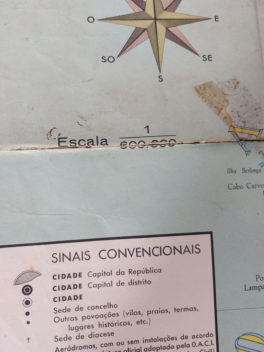 Mapa de Portugal, de 1965 de Manuel Pinto de Sousa  

A carta de