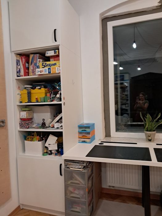 Biurko podwójne i regał