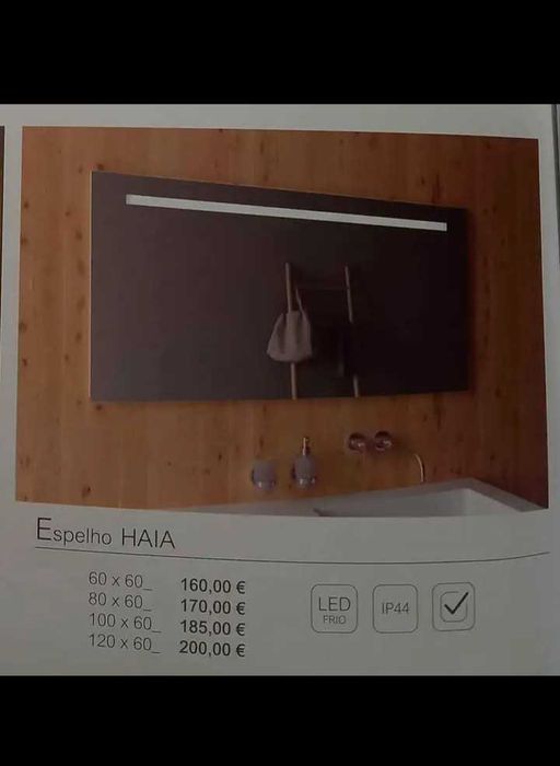 Espelho com luz 60x120