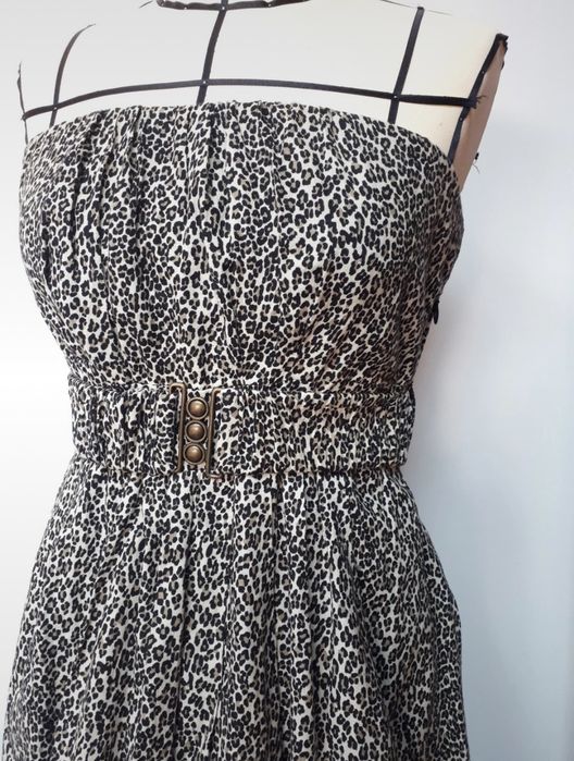 Vestido Estampado Leopardo curto