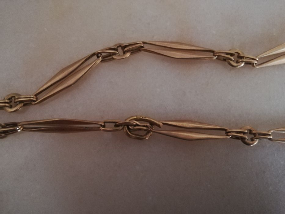 Corrente de relógio de bolso antiga