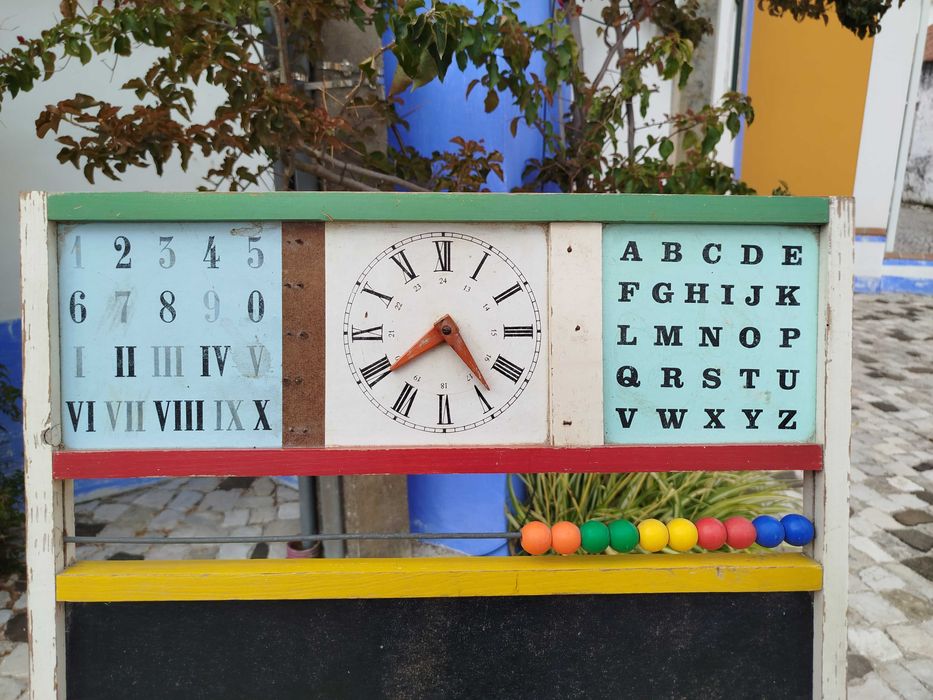 Quadro de Giz Antigo para Crianças - Brinquedo Antigo Português  em Madeira