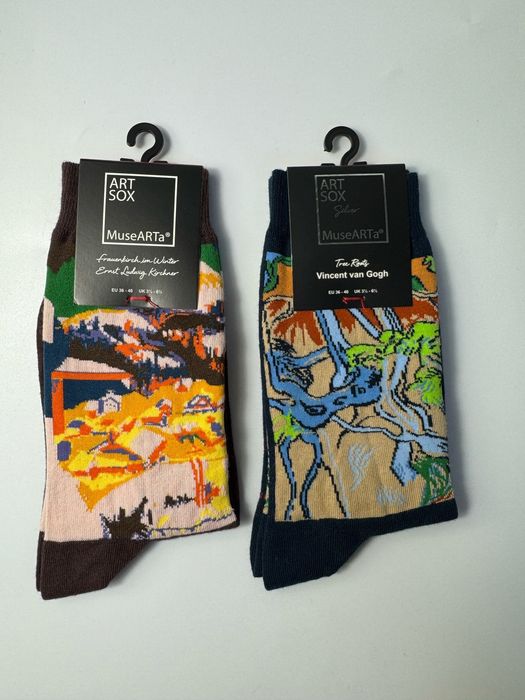 Nowe skarpetki unisex 2 pary MuseARTa czarne brązowe 36-43
